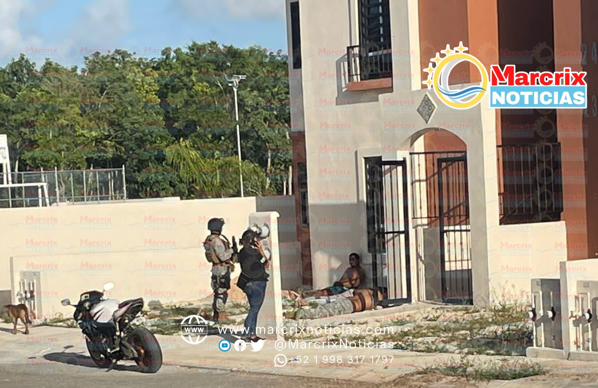 Operativo en privadas Villas Lakín de Cancún, deja 4 detenidos